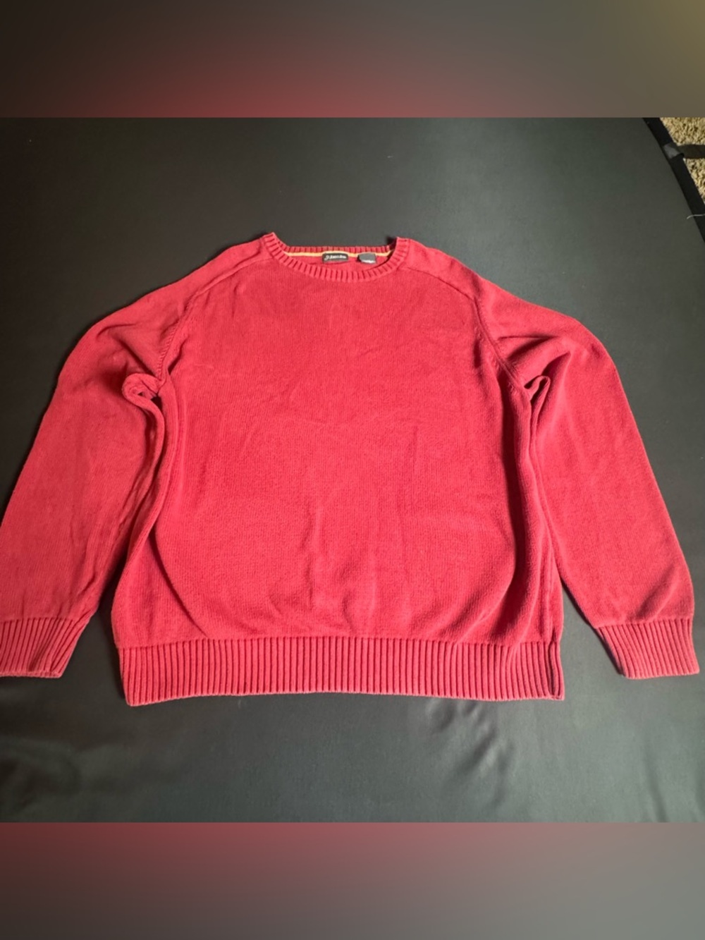 St. John's Bay Men's Red Crewneck Cotton Sweater XXL Preppy